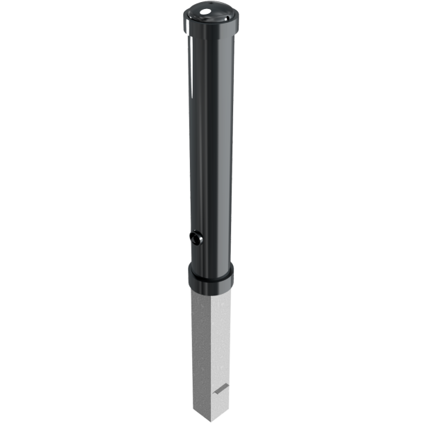 Ornamental bollard | steel tube � 108 mm | height above ground 750 mmtotal length approx. 1100 mm | removable, with triangular locking mechanismacc. with DIN 3223, self-engaging lockwith hot-dip galvanized ground socket part-no. 470.10approx. 500 mm below ground | without eyelet